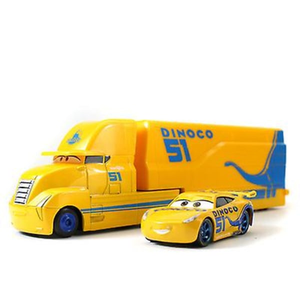2 st Racing Car 3 Black Storm Jackson Container Trailer Truck Legering Lastbil Mcqueen Mack Leksak Flerfärgade Alternativ