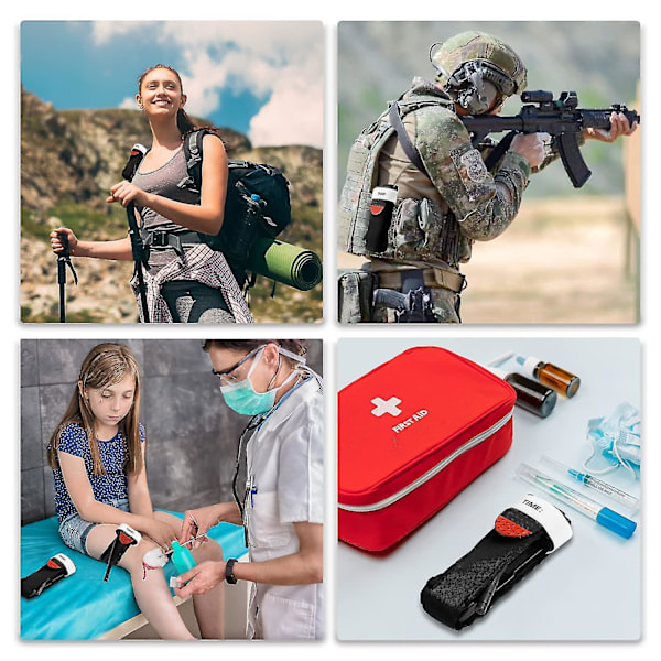 Tourniquets, Militär Nöd Tourniquets För Strid, Taktiska Hemostatiska Tourniquets Enhands Applicering För Utomhus Nöd(4-pack) WG[C]