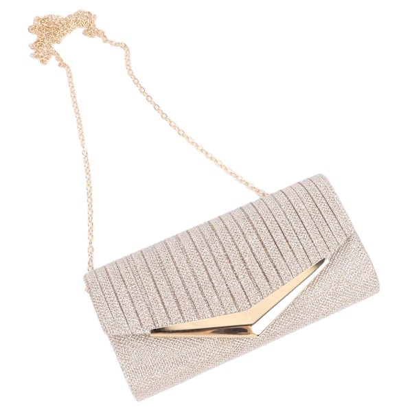 Dametasker Versatil Stor Kapacitet Blød Berøring Stilfuld Bærbar Clutch Taske til Dating Ferie Shopping Guld 20x5.5x9.5cm[C]