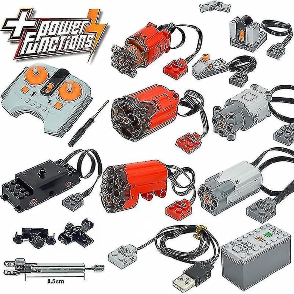 Moc Tekniska delar Power Motor Multi Tool Servotågsmotor Pf 8293 8883 Modell Kompatibel Alla märken Byggstenar-xh 25CM line