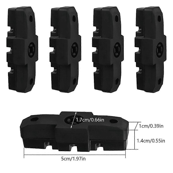 8 Par Bremsesko for Sykkel for HS11/ HS22/HS24/ HS33 /HS66 50mm Bremsblokk V-brems Klosser Landeveissykkel A