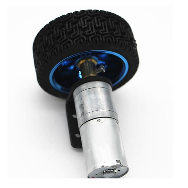 Silver 25GA370 DC Växellåda Reducer Elektrisk Motor med Hjul 6V 130RPM (C)