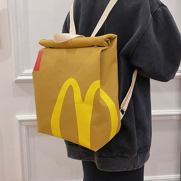 Personalisert McDonald's/Sirener Gudinne Trykt Ryggsekk Anti-Tyveri Kort Reiseveske for Kvinner Menn Unisex