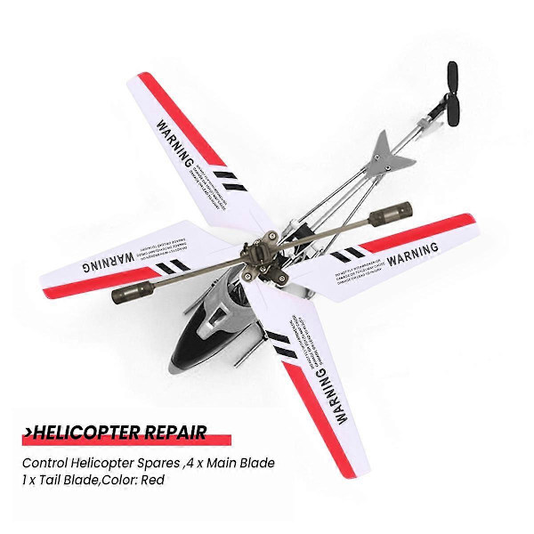 4 x Rotorblad S107 S107G Gyro Fjärrstyrd Helikopter Reparation RÖD