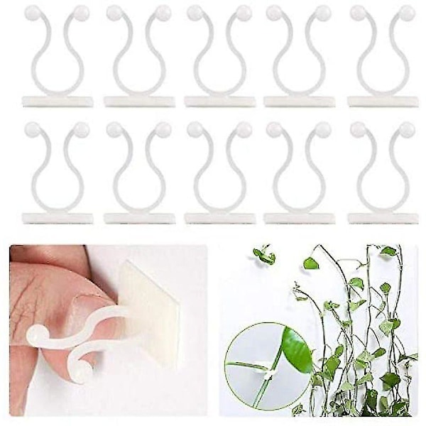 50 st Plantclips Kabelbindare Självhäftande Växtklättrare Väggfästclips Växtstöd Klängväxtclips