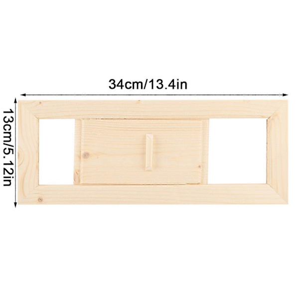 Rektangulärt Sauna Luftventil Trä Justerbar Sauna Rum Utrustning Ventilationspanel Jalusier Galler Tillbehör för Ångbastu
