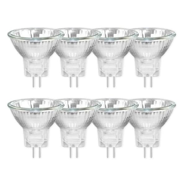 Förpackning med 8 MR11 12V 20W GU4 Halogenlampor - Varmvit 2700K - 250LM - Dimbar Spotlight[YJD] Warm white