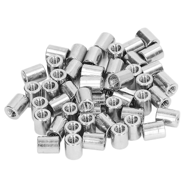 50 st M4 Gängmuff Robust Rostfritt Stål Underhåll Cylindrisk Kopplingsmutter Kit (C)