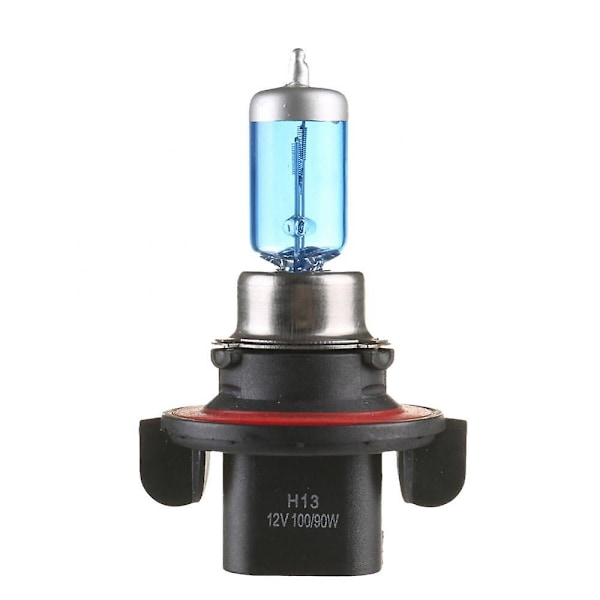 H13/9008 100W 12V 6000K Super Vit Gas Halogen Strålkastarlampa (C)