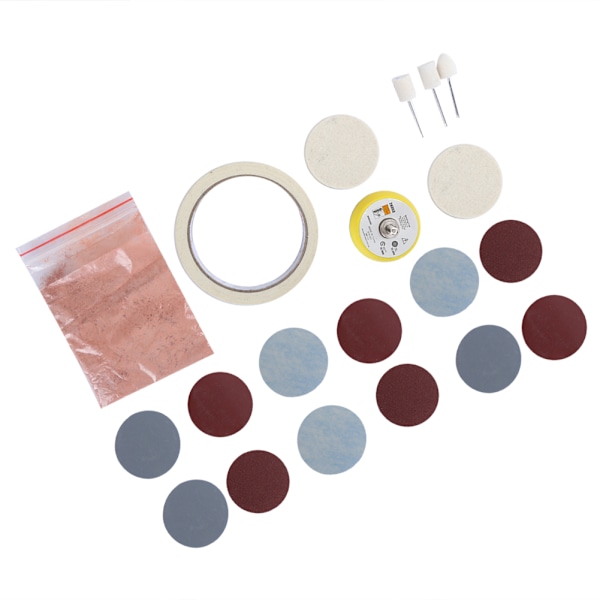 20 stk / sæt Urglas Polerings Pude Filt Polering Buffing Hjul Ur Polering Kit[C]