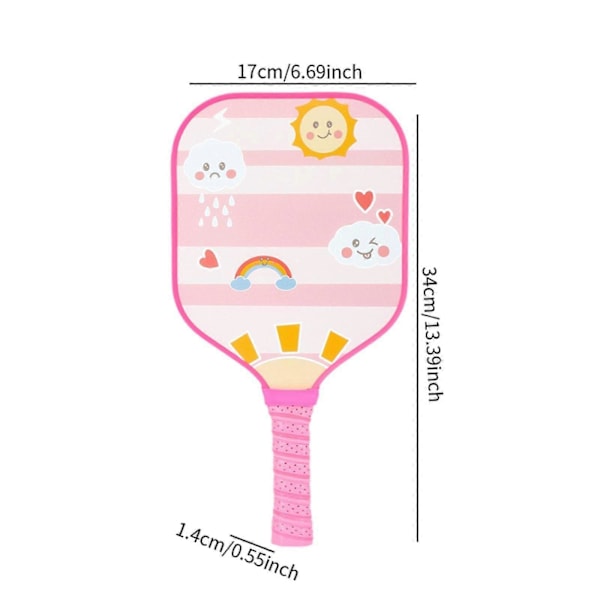 Pickleball Racket for Barn Enkelt Racket for Nybegynnere Barn Jenter (C)