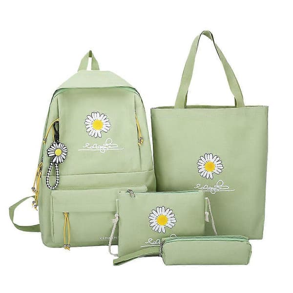 Dame 4-delt sæt Daisy Canvas Rygsække Studenter Skoletasker 30L