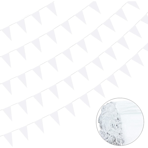 150 Ft Solid Røde Fanebaner Flag Streng Diy Bunting Flag Med Blankt[C] White