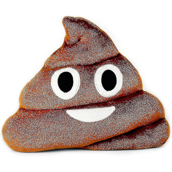 Färgglad Leende Bajskorv Emoji Kudde - Mjuk Plysch Leksak Dekoration (GET IT Gifts)_SSDLV