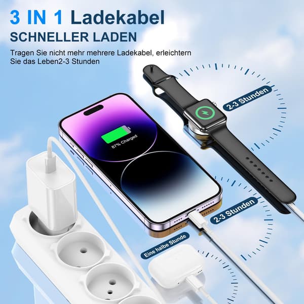Apple Watch-lader 2m 20W med USB-C-kabel