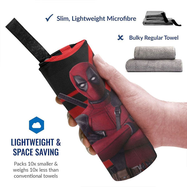 Deadpool Mikrofiber Strandhandduk - Absorberande, Snabbtorkande, Lätt, Sandfri, Stor, Tillbehör för Resor, Simning, Pool, Yoga, Kryssning, Camping