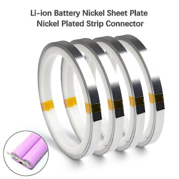 10m 18650 Li-ion Batteri Nikkel Plade Bånd Nikkelbelagt Stål Bånd Strip Connector Spot Svejsning Ma