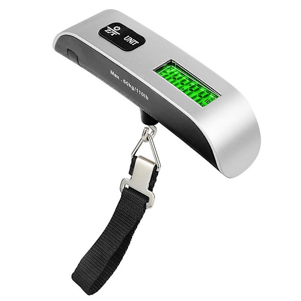 Digital bagagevåg LCD-display Max. 50 kg/110,2 lb lastkapacitet Resväska våg med krok Portab (C)