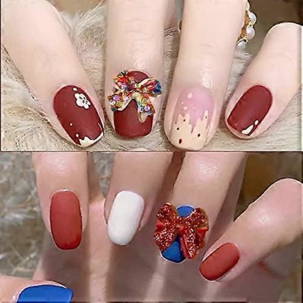 Nagelkonst Glitter Fjäril Rosett Nagelberlocker, 70 st 3D Nagelberlocker för Akryl Resin Naglar DIY Manikyr Tips Dekoration ##-1.Obs: Inget lim. (C)