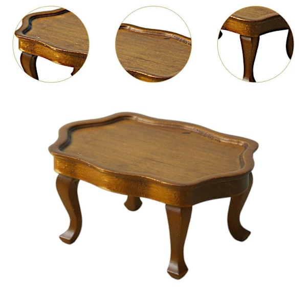 1:12 Dockskåp Bord Soffbord Modell för Vardagsrum Dockskåpsdekor Hem (C)