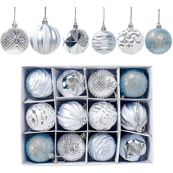 12 st julgranskulor Julgranskulor Set Julgranskulor Set 2,4 tum / 6 cm Oslåbara Julgranskulor Dekoration Jul T