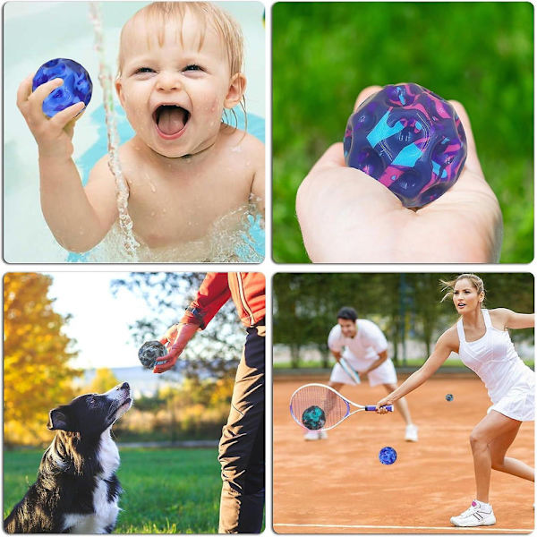 4 stk Astro Jump Ball, Moon Ball Bounce Ball, Hoppende Ball for Barn, Høy Hopp Hull Ball, Moon Ball, Lava Ball Party Gave