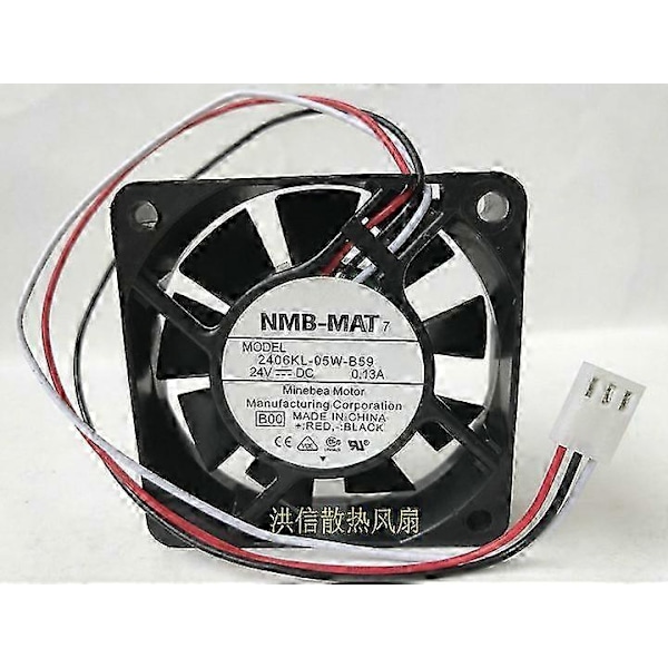 For FANUC System Fan 6015 2406KL-05W-B59 6015 6cm 24V 0.13A Numerisk Styrt Maskinverktøyvifter Dupont 3Pin