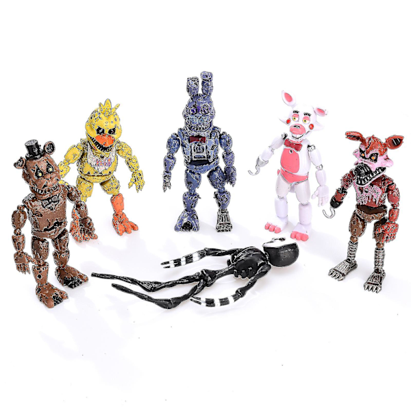 6 stycken figurer Five Nights At Freddy's Actionfigur Fnaf Barnleksaker Presenter Bästa