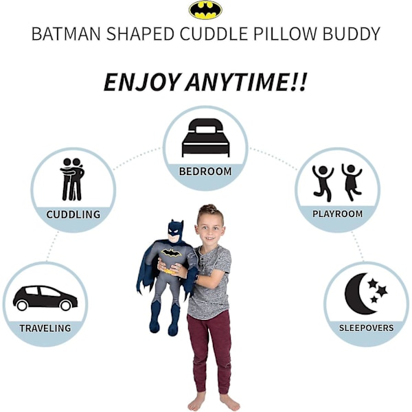 Barnens sängkläder Super Mjuk Plysch Kudde Kompis, En Storlek, Batman Typ 2