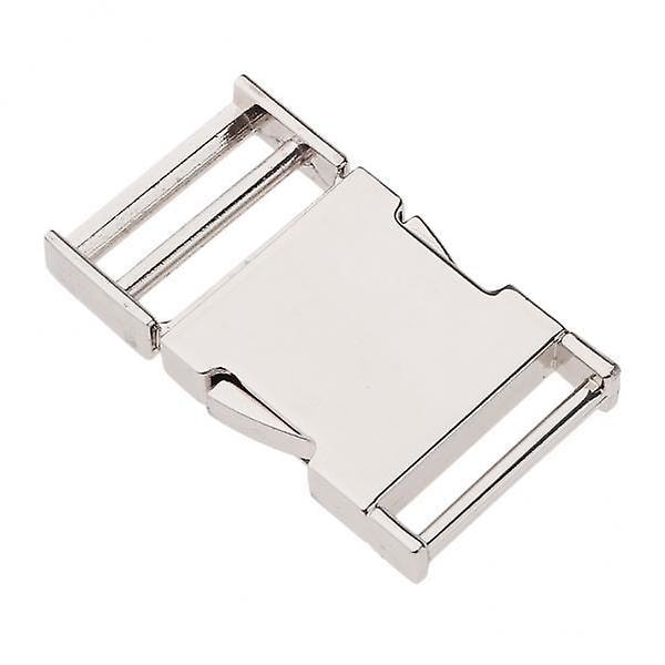 2x Metal Taske Webbing Bælte Spænde Klips Lås Indvendig diameter 25mm Sølv (C)
