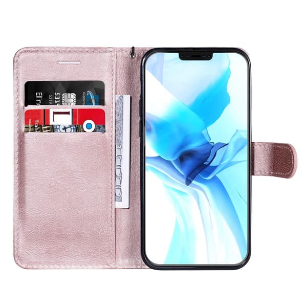 Rose Gold iPhone 12 og 12 Pro Wallet Cases