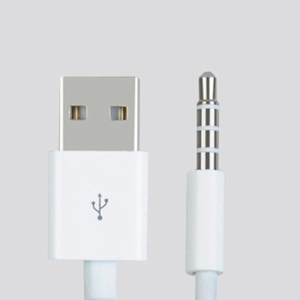 USB-lader og datakabel 3,5 mm synkroniseringslydkabel for iPod Shuffle 3. og 4. generasjon