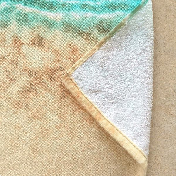 Blåt Ocean Sand Badehåndklæde 70x140cm Hurtigtørrende[C]