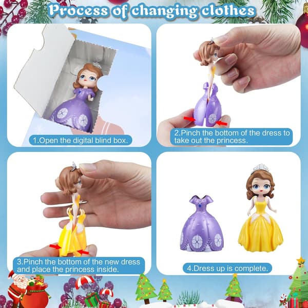 Julkalender för flickor Deformationsleksaker 24 dagar december nedräkning kreativa presenter för barn och tonåringar[C]