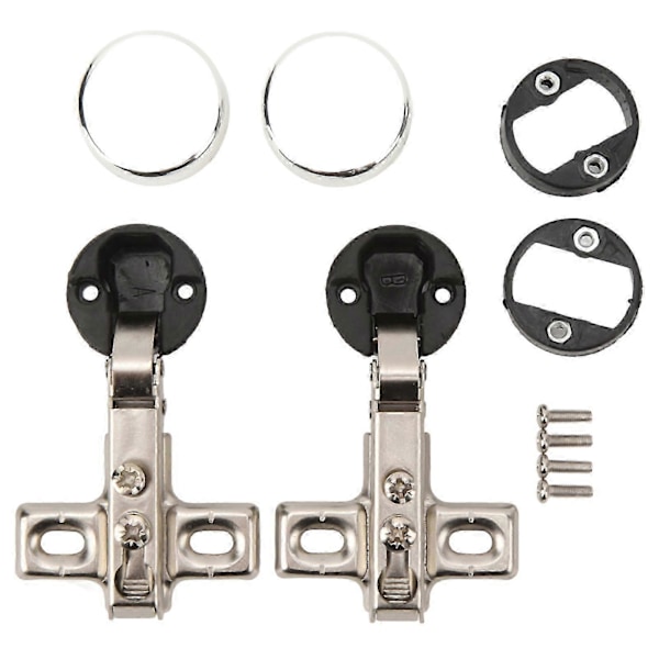 2 stk. 26 mm Hul Glas Hængsel Mini Skabshængsel Til Skabsglasdør - Yvan (HYYC)