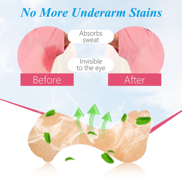 Underarmsvettskydd Engångsdynor, armhåla Svettabsorberande dynor Underarmsvettskydd Kuddar Självhäftande för kvinnor män, utan smakC[C] 28pcs