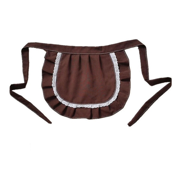 Retro Förkläden Midje Förkläde Midje Förkläde För Flickor  Smal Kostym  Vit Bomull  Halv Förkläde  Fest Hot[C] Beige