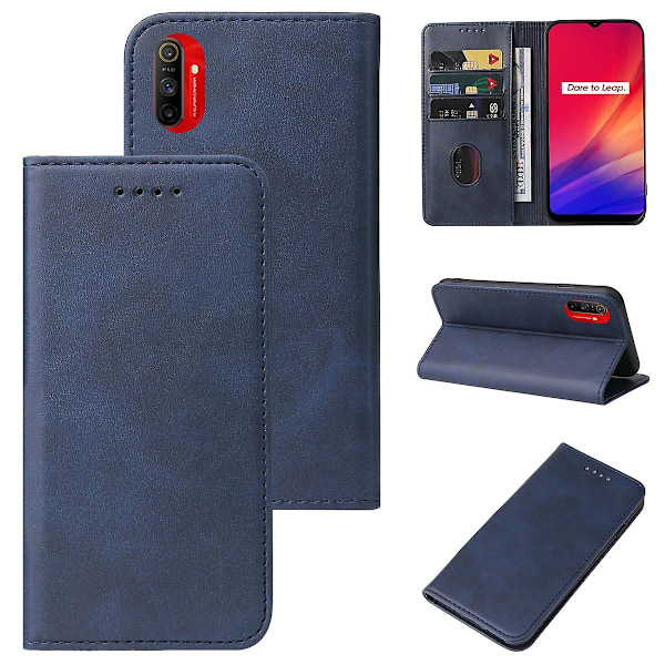 For Realme C3 Magnetic Closure Leather Phone Case