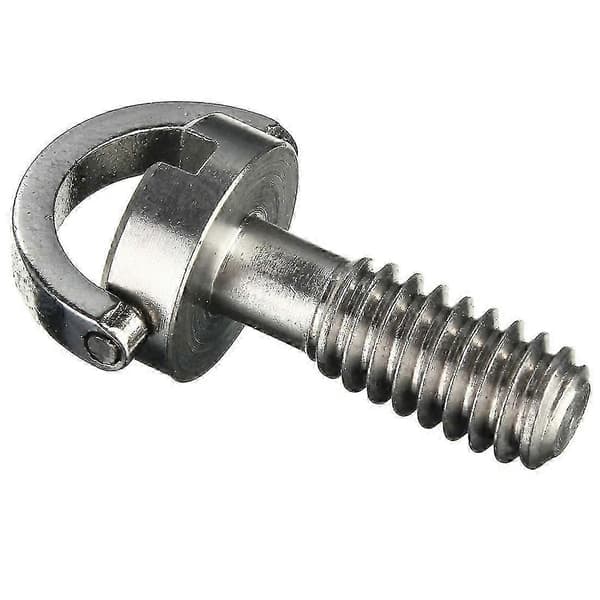 Lang 1/4\" D-ring Skrue Rustfrit Stål Til Kamera Stativ Quick Release Plade Sølv