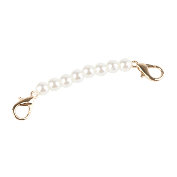 Perle Taskekæde Slidstærk DIY Perle Bead Taskekæde til Håndtaske Kæder Tilbehør 10cm / 3.9in Hvid[C]