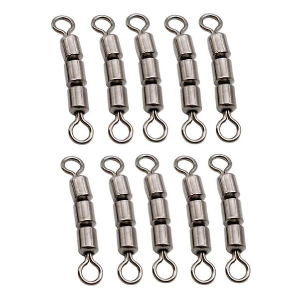 Fiskegrej Triple Rullende Hvirvler 10-pak Solid Ring