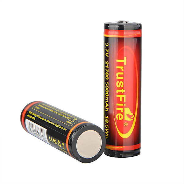 21700 5000mAh Li-ion 3.7V Laddningsbart Batteri för LED Ficklampa
