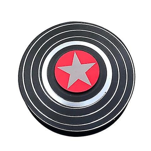 Ny Rund Amerikansk Kapten Fingertopp Gyro Sköld Legering Gyro Spinner Avkoppling Leksak Spinner Hobby För Vuxna