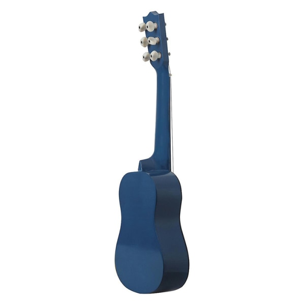 Ukulele 21 Inch Ukulele Soprano 6 Strings Hawaiian Guitar Basswood Guitar Uke Musikinstrument för musik Nybörjare Navy Blue