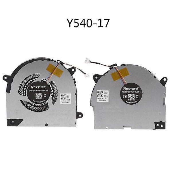 CPU Kjølefan for Legion Y540-17 Y540-17IRH GTX1660 Bærbar Kjøler GPU-vifter CPU GPU