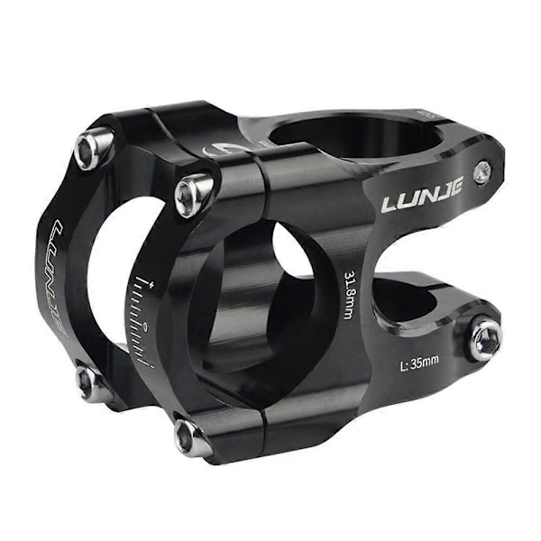 CNC Cykelstyrstam Kort 35mm Mountainbike Brygga 31.8 Rör Cykelstam (C) Black