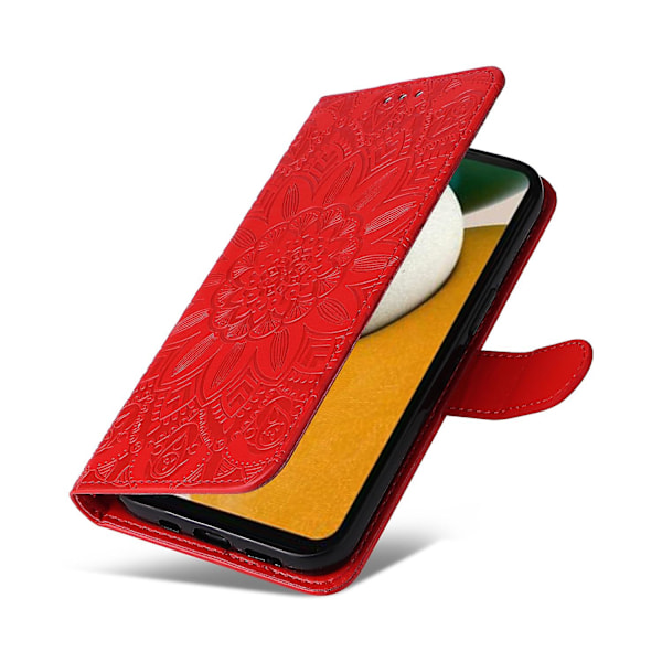 Samsung Galaxy A15 5G Etui Stativ Tegnebog Stødsikker PU Læder Mobiltelefon Cover Red Style A Samsung Galaxy A15 5G