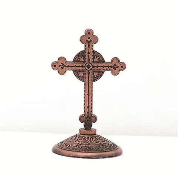Jesus Cross Heminredning Vintage katolsk metall Kristus Jesus Ikon Dekoration Ortodox religiös kyrka redskap Julklapp Chocolate CHINA