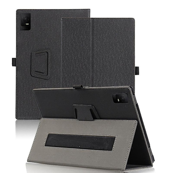 Til TCL NxtPaper 11 Tablet Etui Hud-touch Stativ PU Læder Stødtæt Cover - Sort