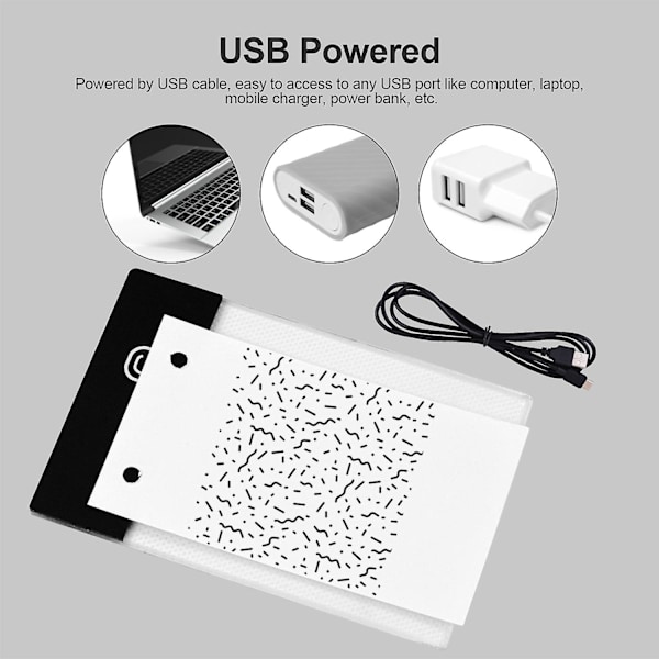 Super Mini LED Lysplate Ultratynn Lysboks USB-drevet Dimbar Lysstyrke Kunsthåndverk Tracer for Ch I6(FCC)